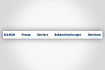 Screenshot der Kopfzeile der BGN-Webseite.