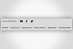 Screenshot der Fußzeile der BGN-Webseite.